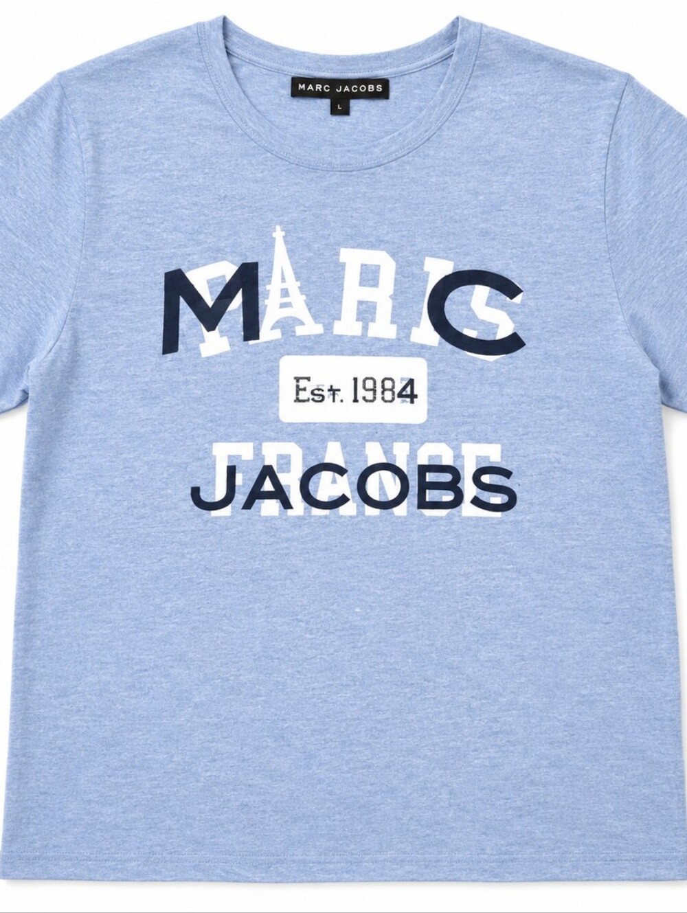 Marc Jacobs Vintage Unisex Light Blue Graphic Tee Sz LG